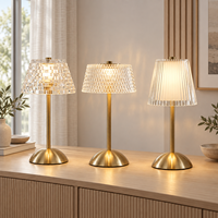 Lampe de bureau sans fil à LED rechargeable avec variateur tactile, lampe de table portable pour chambre moderne, restaurant, hôtel, décoration intérieure