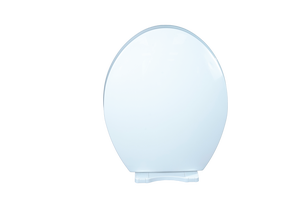 Siège de toilette ovale classique blanc avec surface facile à nettoyer et patins en caoutchouc antidérapants, conçu pour s'adapter à la plupart des toilettes standard rapidement. - Product Image 2