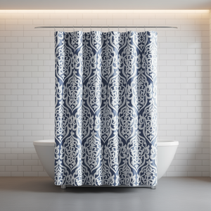 Tela para cortina de ducha con diseño jacquard clásico para decoración de baño - Product Image 2