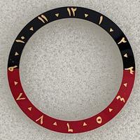 Pièces de montre en aluminium personnalisées Inserts de lunette de montre Diamètre arabe 38mm pour boîtier de montre Rlx 40mm