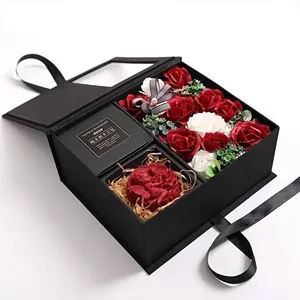 Yeni yaratıcı bayanlar hediye karton kutu anne s gün gül çiçek toptan sabun çiçek hediyeler kutusu
