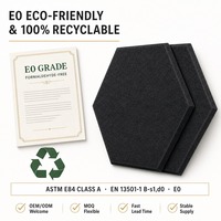 Panneau diffuseur acoustique hexagonal CHIHENG en feutre PET, matériau insonorisant pour la décoration de salles de cinéma maison haut de gamme et d'écoute Hi-Fi