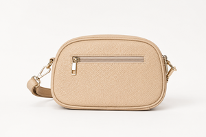 Sac à main en cuir de vachette beige, sac à bandoulière pour femme - Product Image 1