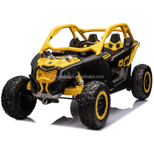 License Can Am Marverick UTV <strong>Lorry</strong> 24V Battery Plastic Roller Coaster Children Electric Ride on <strong>Toy</strong> Yellow Ride-on Cars for Kids - Product Image 1