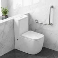 WC monobloc design moderne en céramique, à poser au sol, avec chasse d'eau Tornado, pour hôtels et maisons
