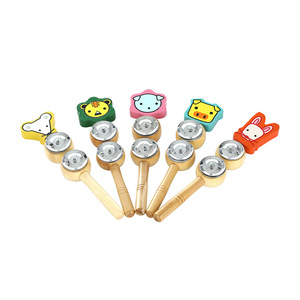 Instruments de percussion Orff, clochettes à trois sonorités, jouet d'accompagnement musical, cymbales de danse pour enfants, vente en gros - Product Image 1
