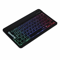 Clavier sans fil infrarouge rétroéclairé pour ordinateur portable, ensemble clavier et souris lumineux RVB à dégradé coloré avec design ergonomique – En stock