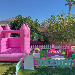 Softplay thiết lập với Inflatable hàng rào bé nhà bouncy lâu đài mềm chơi Thiết bị trẻ em bóng hồ bơi bọt khối chơi thiết lập đồ chơi - Product Image 2