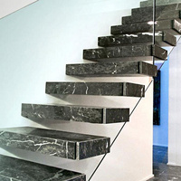 Ace Promotion Prix Escaliers flottants Échelle en marbre en pierre naturelle Marchepieds d'escalier Livraison rapide Marches d'escalier flottantes