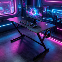 Table multifonction Yuantu E-sports, moderne et simple, en panneau de densité et en tube d'acier, table d'e-sport, table d'ordinateur, stable