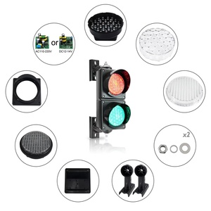 Luz de Señalización de Tráfico LED Roja y Verde de 100 mm (4 Pulgadas) de Fabricante Profesional para Garajes, Alta Visibilidad, Advertencia de Tráfico - Product Image 1