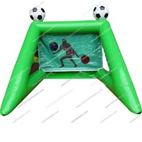 Structure gonflable combinée en PVC avec but de football, château gonflable extérieur décoratif pour enfants, petite machine distributrice, jeux de carnaval, ballons