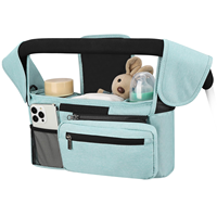 Organisateur de poussette avec porte-gobelet, sangles antidérapantes, sac pour téléphone, accessoires pour poussette pour animaux de compagnie