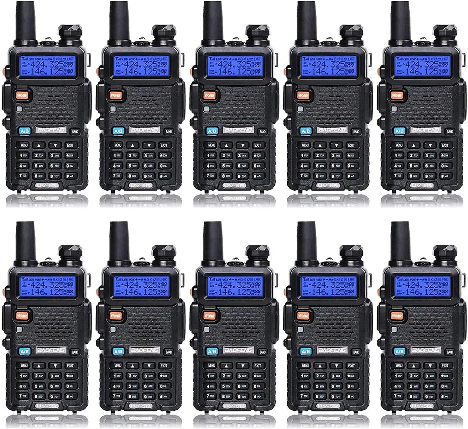 En çok satan CE CE Dual-band VHF UHF radyo orijinal Baofeng UV-5R Walkie Talkie 5W uzun mesafe konuşma aralığı 3-5km