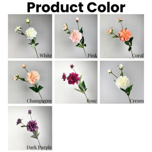 Flores de Peonía Chinas de Tela de Seda Artificial Hechas a Mano de Alta Calidad, Decoración Blanca para Bodas, Centro de Mesa Moderno para el Hogar - Product Image 3