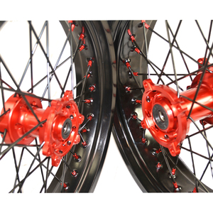 Ruedas <span class=keywords><strong>Supermotard</strong></span> de 17 pulgadas y 36 radios, juego de llantas de aleación para motocicleta <span class=keywords><strong>honda</strong></span> <span class=keywords><strong>CRF</strong></span> 250R 450R 250L 450L - Product Image 2