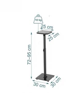 Soporte Universal para Altavoces a Precio de Fábrica, Soporte para Altavoces con Altura Ajustable hasta 95 cm, con Base de Vidrio para Altavoces de Estante - Product Image 3