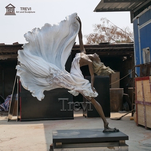 Наружная бронзовая голая сексуальная танцевальная статуя девушки скульптура женская статуэтка из бронзы - Product Image 2