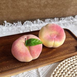 Fruits artificiels pêche réalistes en mousse rose moulée par injection pour la décoration des armoires de cuisine et la simulation de fruits et légumes - Product Image 5