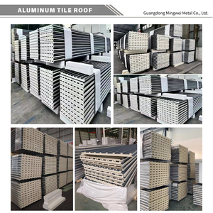 In magazzino isolato In lega di alluminio tetto grande parete tegole In alluminio Sandwich tetto tegola In alluminio - Product Image 6