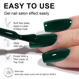 طلاء أظافر جل جديد - بجودة الصالونات، تأثير كروم مطفي هلامي، يجف بالأشعة فوق البنفسجية/LED، غير سام للبيع بالجملة ومستلزمات صالونات الأظافر - Product Image 3