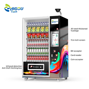 スナック自動販売機 24時間セルフサービス 15.6インチタッチスクリーン 全自動商業用ファストフード自動販売機 - Product Image 4