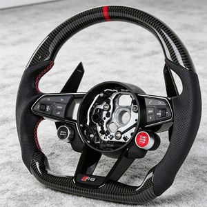 Volante de Fibra de Carbono para <span class=keywords><strong>Audi</strong></span> B8 B9 A1 A3 A4 <span class=keywords><strong>A5</strong></span> S4 RS5 S3 S4 S5 A6 A7 A8 Q3 Q5 Q7 Q8 TT R8 S6 RS6 RS7 S7 R8 M Sport - Product Image 2