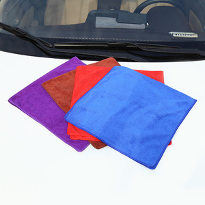Car Wash <b>Towel</b> Microfiber Double Sided Thickened Absorbent Solid Color For Car Glass Cleaning Blue <b>Red</b> Brown Purple - Product Image 4