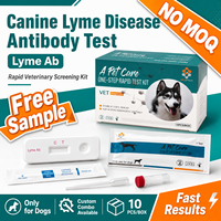 Hundeherzwurm-Antigen Schnelltest-Kit, CHW Ag Veterinär-Screening-Kassette für Hunde mit Kostenlosem Proben-Service-Kit