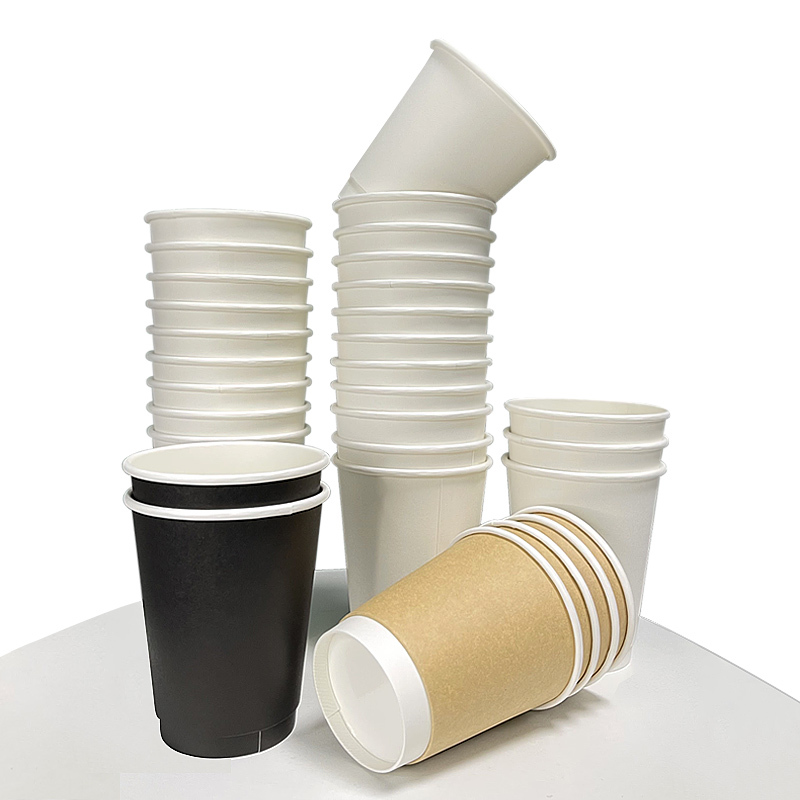 Wholesale Takeaway Disposable Paper Cups White
