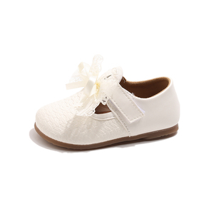 Nuove Scarpe da Principessa per Bambine, <span class=keywords><strong>Ballerine</strong></span> con Suola Morbida, Chiusura con Velcro, Fiocco in Pizzo, Illuminate, Traspiranti, per Tutte le Stagioni - Product Image 3