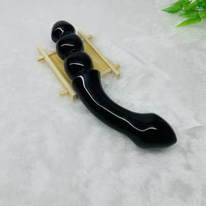 Siyah Obsidyen Kristal Dildo Değnek Masaj Aleti Anal Boncuk Yoni Değnek Siyah Obsidyen Enerji Şifa Değneği Kadınlar için Meditasyon ve Rahatlama - Product Image 4