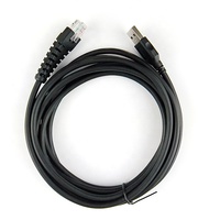 Câble de scanner de codes-barres USB mâle vers RJ45 de 2 m avec blindage tressé et gaine en PVC pour imprimante CINO F680 F780 – Garantie 12 mois