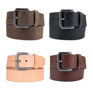 Personalizable resistente antiguo bronce níquel aleación Hardware hombres Durable completo-grano sillín cuero clásico cinturón - Product Image 1