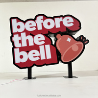 Enseigne Acrylique Personnalisée Métal Led Signalisation Led Lumineux Publicité Boîte à Lumière Panneau Mural Lightbox Bureau Magasin Extérieur Logo Enseigne