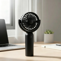 Ventilateur portable en plastique à 3 vitesses, rechargeable par USB, avec angle réglable à 180°, pour voiture/camping-car, hôtel, usage domestique et extérieur