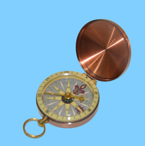Brújula Geológica Portátil de Latón y Cobre Luminosa para Viajes y Senderismo, Brújula Vintage con Reloj Solar, Regalo para Camping - Product Image 1