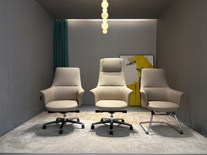 Conjunto de Muebles Modernos a Juego, Silla de <span class=keywords><strong>Oficina</strong></span> Ejecutiva de Cuero con Respaldo Alto, Silla de <span class=keywords><strong>Oficina</strong></span> Giratoria con Reposacabezas Ajustable y Reclinación Manual - Product Image 3