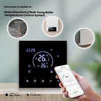 Termostato Inteligente Wifi Tuya con Pantalla Táctil Espejo, Control por Voz y App, Programación de 7 Días para Calefacción por Agua, Eléctrica, por Suelo Radiante y Caldera de Gas