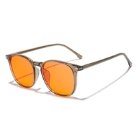 Montures de lunettes Tr90, verres PC anti-lumière bleue, lunettes d'ordinateur pour le sommeil, vente en gros, logo personnalisé, montures carrées pour hommes