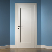 CBMMart Panneau polonais étanche porte prémontée design moderne chambre intérieure plastique composite WPC porte en bois pour la maison