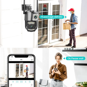 Lente dual V380 y 2 pantallas Cámara 4G Tarjeta <span class=keywords><strong>SIM</strong></span> Cámara PTZ Visión nocturna Cámara de red de almacenamiento en la nube - Product Image 3