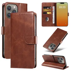 For Iphone 15 Luxury Leather Phone Case Protective Credit Card Holder PU Card Case For IPhone 15 14 13 Pro Max