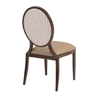 Chaise de restaurant de luxe à cadre en aluminium, confortable, style ferme, pour salle à manger, décoration de fête, chaise dorée à dossier en O pour événements de mariage