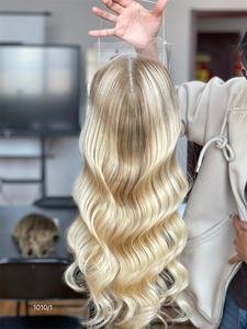 2025 tímido mejor calidad envío gratis al por mayor Toppers de cabello humano femenino 20 pulgadas 5x5 encaje frontal 8x8 Topper - Product Image 2