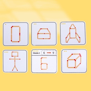 Gioco da Tavolo Educativo per Bambini, Matematica, Geometria, Logica, Allenamento dell'Attenzione, Puzzle in Legno <span class=keywords><strong>con</strong></span> <span class=keywords><strong>Fiammiferi</strong></span> per Età 4-6 Anni - Product Image 3