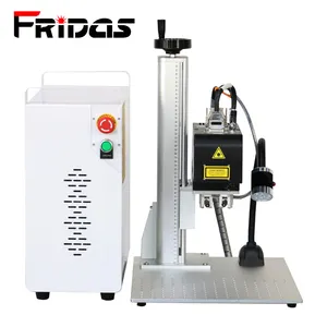 High speed Raycus MAX split fiber laser marking machine with rotary device 20w 30w 50w metal nonmetal ring nameplate logo