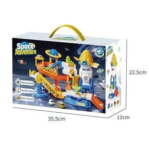 Juego de Pistas de Tren Eléctrico con Temática de Cohetes Espaciales, Múltiples Modos de Juego, con Música, Juguete Educativo STEM para Niños Pequeños - Product Image 6