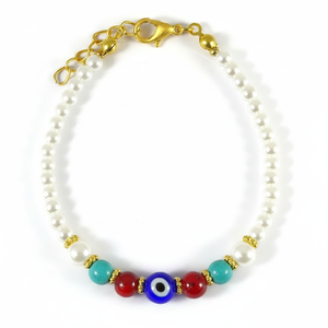 Mauvais œil à la mode perlé pour bracelet - Product Image 2