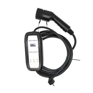 2024 New Arrival 16A 3.5kW sạc AC Euro loại 2 điện Car Charger xách tay EV sạc với màn hình hiển thị